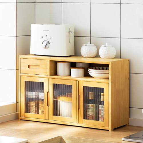Kleines Küchen-Sideboard, Speisekammer, Aufbewahrungsschrank, Arbeitsplattenschrank, Schrank mit Türen und Schubladen, Buffetschrank mit Stauraum, Küche, Speisekammer, Aufbewahrungsschrank,