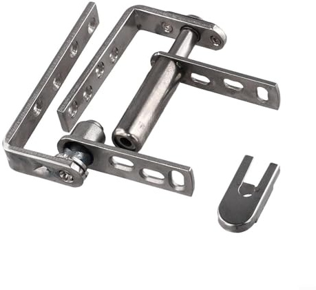 UTTASU Stainless Steel Self-Return Double Swinging Door Hinges for Cafe Bar Saloon Gate Hardware, Heavy Duty Spring Loaded Hinge Set, Two-Way Swing Action(M)