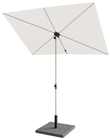 Sombrilla para balcón de 6 x 4 pies, sombrilla rectangular plana, versátil sombra de patio, perilla giratoria de 360 grados para D, 1 color, Taille unique