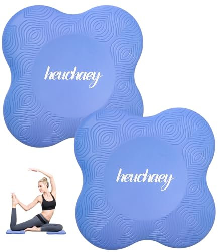 heuchaey 2 Stücke Kniekissen Yoga, 20 x 20 cm rutschfest Padmatte, Knieschoner Matte Set, Yoga-Knie-Pad Verschleißfestigkeit die Knie, Handgelenke, Knöchel