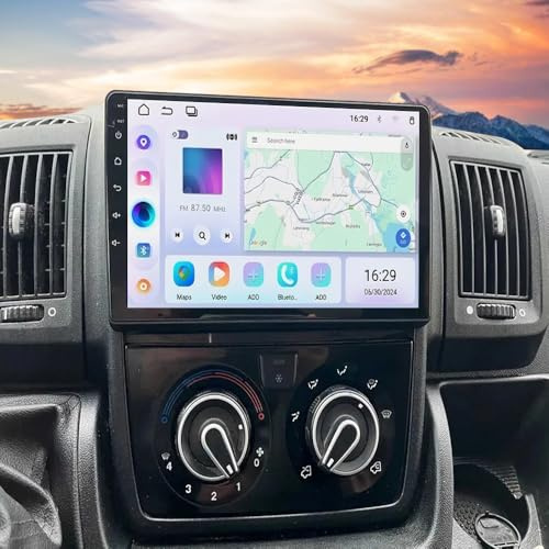 9 inch Android 14 Car Radio for Citroen Jumper 2 2006-2023 Head Unit Peugeot Boxer 2, 2+32G for Ford Ducato 3 Radio Upgrade with Carplay Android Auto Bluetooth Backup Camera GPS SWC FM/RDS