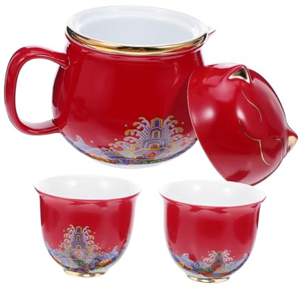IMIKEYA Portable Kung Fu Teapot and Cat Teacup Set Chinese Ceramic Travel Tea Set with Lid Creative Design for Office and Outdoor Relaxation for Sharing Tea with Friends and Colleagues