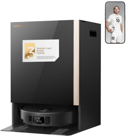 Mova Mobius 60 MopSwap robotdammsugare, 30 000 Pa, franchit 8 cm, FlexScope-navigering, 100 °C PTC-värmare för tvättbräda, effektiv och intelligent rengöring
