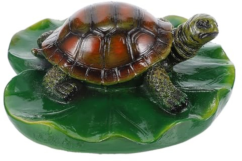 DIYEAH Décoration Flottante Tortue Résine pour Bassin Extérieur, Ornements Jardin Étang Lotus, Statue Tortue Flottante Réaliste, Décoration Fontaine Bassin Étang, Ornement Décoratif