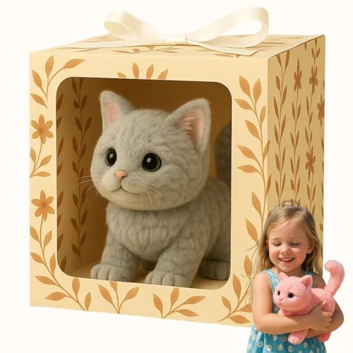 My Realistic Cat - Bring Endless Joy and Warmth, Lifelike Cat Toy, 2025 New Ai Robotic Kitten, Toy Cats That Walks, Meows & Tail Wagging yellow