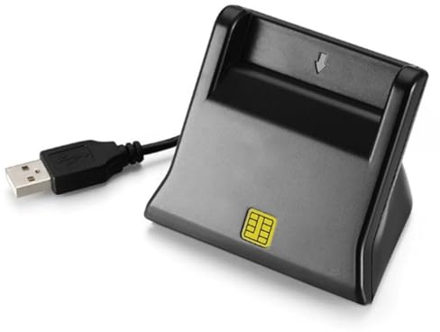Fegtrtyoa Lecteur de Carte SIM Intelligent TF6 avec Interface USB2.0 pour Cartes ID de Téléphone, Puce Bancaire et Cartes CAC.