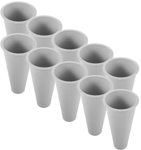 BESPORTBLE 10 Vasi Funerari in Plastica Resistenti per Tombe e Lapidi, Portafiori Commemorativi per Cimitero, Supporto per Composizioni Floreali Funerali, Uso Interno ed Esterno, Set da 10