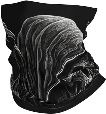 Tube Scarf Black Grim Reaper Sickle Mystic Dark, White Half Face Headwear Uv Protection Headband Balaclava Bandana For Fishing Skiing Tennis 25X50 Cm