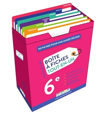 Boîte à fiches - Tout-en-un - 6e: 110 fiches pour réussir sa sixième !