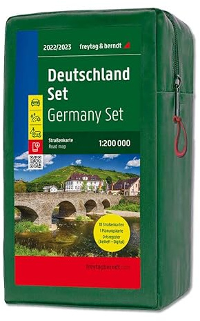 Deutschland, Straßenkarten-Set 1:200.000, 2022/2023: 18 Straßenkarten in praktischer Kartentasche (freytag & berndt Auto + Freizeitkarten)