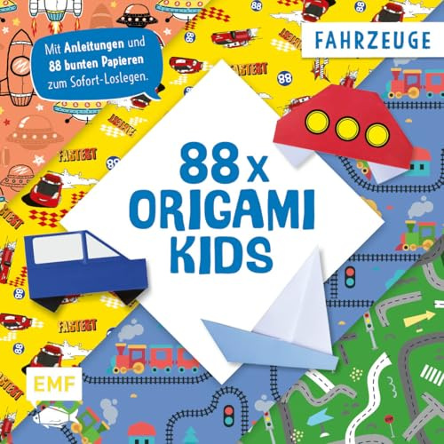 88 x Origami Kids – Fahrzeuge: Mit Anleitungen und 88 bunten Papieren zum Sofort-Loslegen
