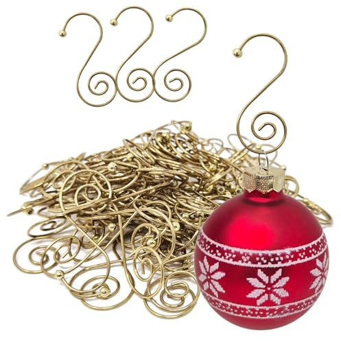 com-four® 100x Kugelaufhänger für Weihnachtsbaumschmuck - Aufhänger für Christbaumkugeln - Perfekt für Weihnachtskugeln