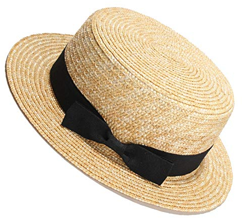LTSWEET Strohhut Damen Outdoor Sommer Sonnenschutz Kreissäge Strohhut Beach Cap Soft Sonnenschut UV-Schutz Mikroperforiertes Atmungsaktiv Verstellbarer Kordelzug Erwachsene Klassische,A