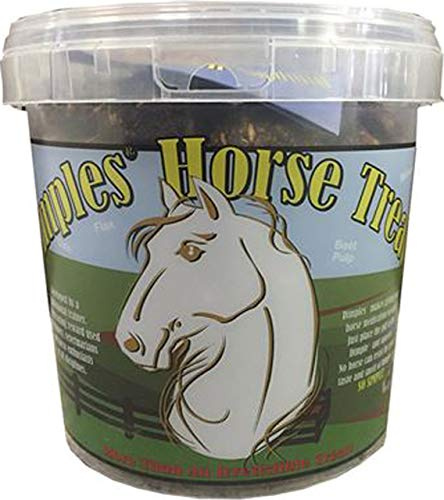 Dimples Horse Treats with Pill Dimples - Pack of Two 3lb Tubs (6lbs Total) of USA-Made Horse Cookies with Beet Pulp - Tasty, Healthy, & Organic Treats - Equine Pill Dimples for Meds