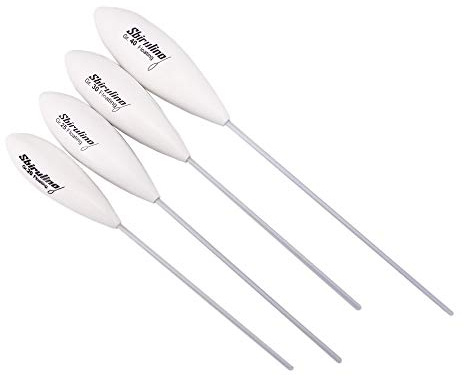 Sbirolino Angelposen Fischenausrüstung/Forellenfischen, Angelzubehör Bombarden spirulino Forellenpose Set 4 Stücke, halb-schwebend weiß 20-25-30-40 g
