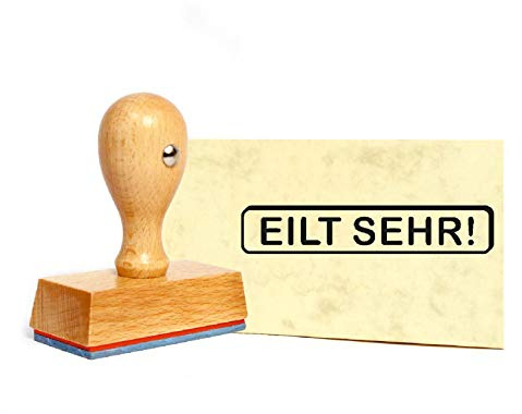 Stempel Eilt sehr - Holzstempel - 49 x 9 mm