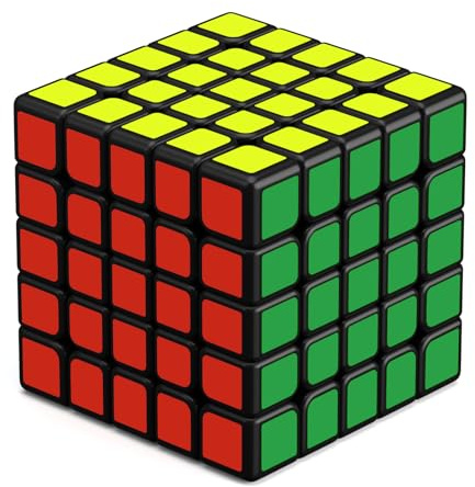 ROXENDA Magisk Kub 5X5, Original 5X5X5 Speed Cube Super-slitstark Klistermärke med Levande Färger (5x5x5)