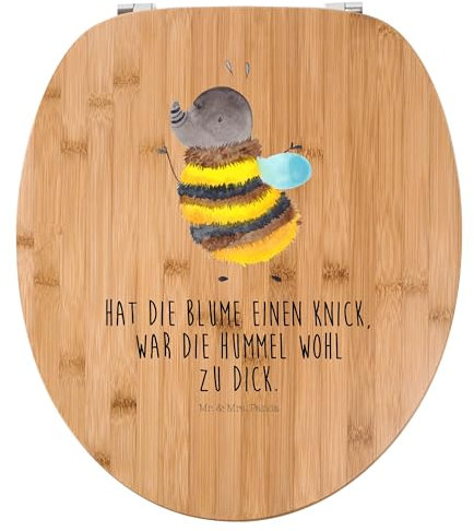 Mr. & Mrs. Panda Motiv WC Sitz Hummel flauschig - Geschenk, Natur, Toilette, lustige Sprüche, Biene, Tiere, Gute Laune, Tiermotive, WC-Sitz, Blume,