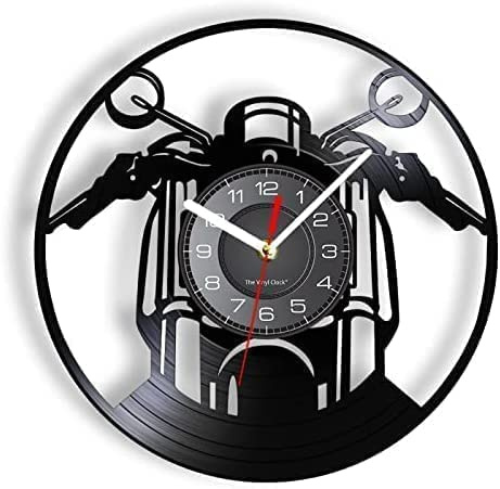 Orologio da parete 12 pollici silenzioso non ticchettio moto vinile LP record orologio da parete autocycle Haulage motore paletta orologio da parete realizzato in vero vinile disco vivido decorazione