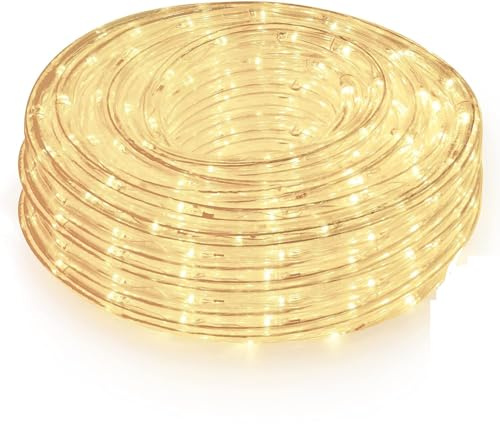AntDau71 - Tubo Luminoso Led 10 Metri Luce Bianca Calda Luci Di Natale Addobbi Natalizi Per Interni Ed Esterni - CW821