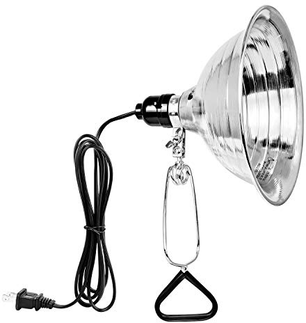 Simple Deluxe Clamp Lamp Light with 8.5 Inch Adjustable Aluminum Reflector and 6 Feet Cord, up to 150W E26 Socket (no Bulb Included), 1-Pack