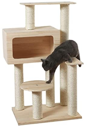 PIPONS Katzenbaum Kratzbaum Katzenkletterbaum Mehrstöckige Katzenwohnung Mit Sisalkratzbäumen Sprungplattformen Moderne Katzenaktivitätsturmmöbel katzenkratzbaum