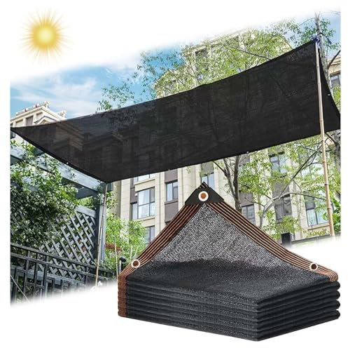 Tela De Sombra para Plantas,Malla De Sombra Negra 2×3m 2×5m 3×3m 3×4m 3×5m 4×5m 4×6m,Red De Sombra 85% Protección Solar,Vela De Sombra,Toldo,Malla Sombreadora con Ojales,Black-2.5x2.5m(8.2 * 8.2ft)