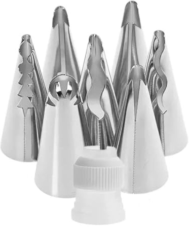 Cake Nozzles 8pcs Wedding Russian Nozzles Pastry Puff Skirt Icing Piping Nozzles for Pastry Decorating Cupcake Decorator Tool Nozzle Tip Set