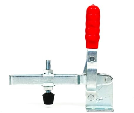 INGDAUM Kniehebelspanner, 180 kg Haltekraft, 4 Stück, Type GH-101E, Vertikalspanner, Einstellbarer Schnellspanner für Vorrichtungsbau, Montage, Maschinenbau, Holztechnik (4, GH-101E (180 kg))
