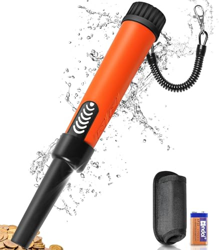 DetectTrek Détecteur de métaux Pinpointer pour adultes et enfants, baguette de détection de métaux portable pour un ciblage précis, détecteur sous-marin entièrement étanche avec écran LCD, détection à