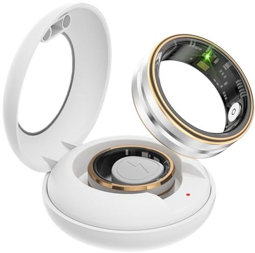 findtime Smart Ring Fitnesstracker Schrittzähler 5ATM Wasserdicht Smartring Fitness Ring Tracker Smartringe Herren Damen Schlaf Ring Pulsmesser Smart Ring Android iOS Sport Ringe Remote Control