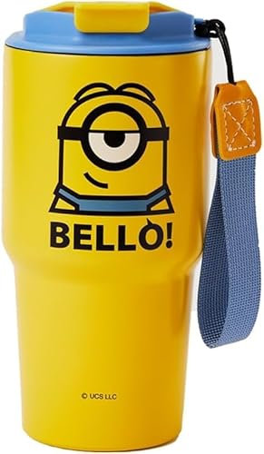 MINISO Edelstahl Vakuum Auslaufsicher 500mL Kaffeebecher Thermal für Kinder, Trinkflasche Kunststoff, Isolierter EdelstahlWasserflasche für Schule, Reise, Sport - auslaufsicher (500mL)