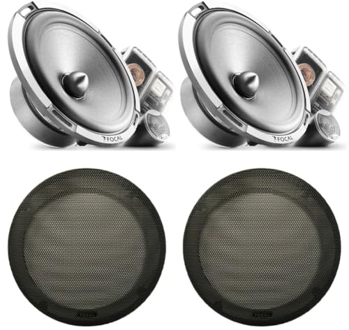 KIT SET PER FOCAL POLYGLASS PS165V1 PS 165 V1 1 kit a 2 vie da 16,5 cm 6,5, da 80 watt rms 160 watt max, 4 ohm, 92,5 db, 2 woofer, 2 tweeter, 4 crossover, kit a coppia + griglie omaggio