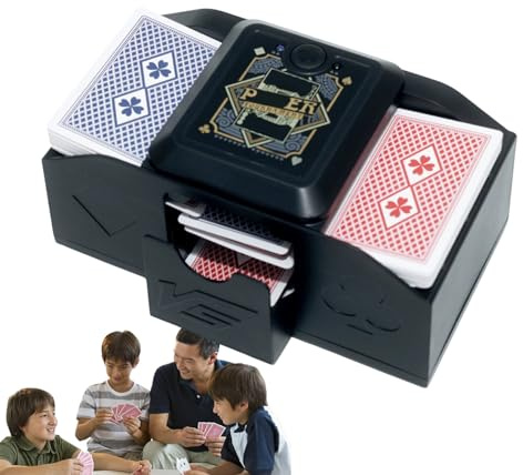 Naqqios Mezcladora Automática De Cartas - Mezclador Eléctrico De Cartas De Juego, Máquina Mezcladora De Batería | Máquina Mezcladora De Portátil, Herramienta De Entretenimiento