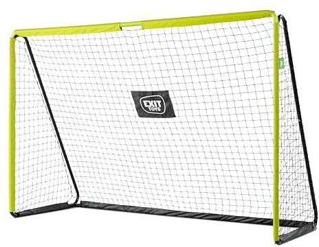 EXIT Toys Tempo fotbollsmål i stål – inklusive ankarpennor – anti-rost – fotbollsmål för barn – för trädgården – träna dina fotbollskunskaper – 300 x 200 cm – grön/svart