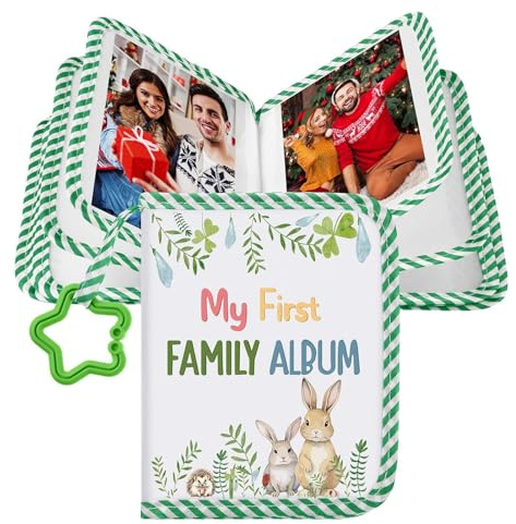 Álbum de fotos para bebé | 4x6 Fotografías Baby Family Photo Book | Diario de recuerdo de tela para niños Familia Familia Mamá Cumpleaños Embarazo de cumpleaños Fiesta de Navidad
