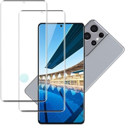 Banuyaw für Schutzglas für Panzerglas Samsung Galaxy S21 Ultra Schutzfolie, 2 Stück 9H Härte Folie Samsung S21 Ultra 5G Displayschutz Case-Friendly Bläschenfrei Glas