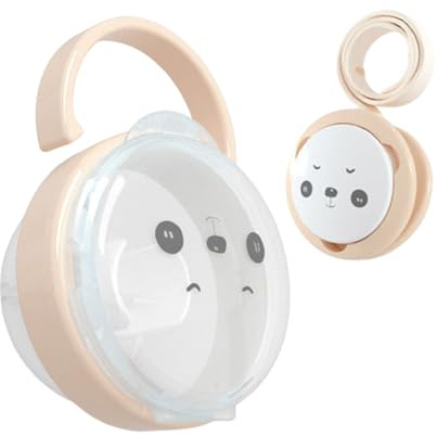 Porta Ciuccio Neonato Scatola Portatile con Motivo Panda per Custodire | da Viaggio Leggeri e Antipolvere per Bambini