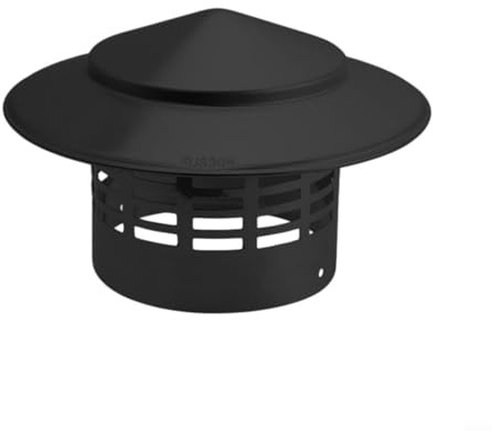 ZiStarlilife Stainless Steel Chimney Cap, 75/110/160/200mm Roof Exhaust Vent Hood With Mesh Screen, Rainproof Windproof Air Outlet Cover For Home Garden Ventilation Systems(110mm)