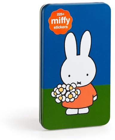 Galison Miffy Sticker Tin – 22 Pages of Miffy Stickers and 2 Pages of Puffy Miffy Stickers