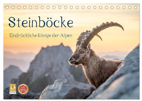 Steinböcke - Eindrückliche Könige der Alpen (Tischkalender 2027 DIN A5 quer), CALVENDO Monatskalender: Stolze Steinböcke in den Schweizer Alpen (CALVENDO Tiere)