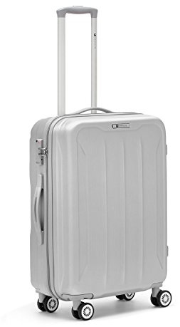 R Roncato Flight 4r Trolley Laptop Rollkoffer 66 Centimeters Silber (Argento)