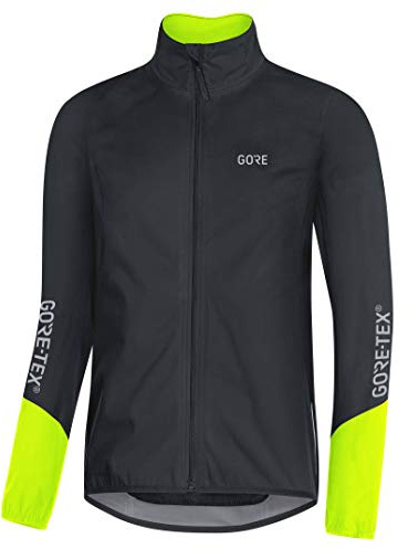 GORE Wear C5 Giacca da ciclismo per uomo GORE-TEX, L, Nero/Giallo neon