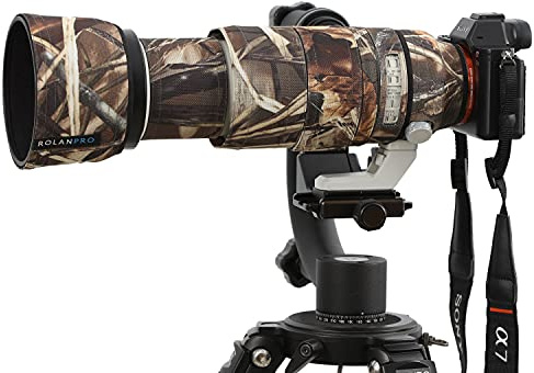 ROLANPRO Custodia protettiva mimetica per lenti Sony FE 100-400 mm f4.5-5.6 GM OSS Coat Lens Custodia protettiva #9d impermeabile