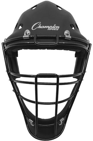 Champion Sports Nocsae® e SEI - Maschera per casco da hockey, per adulti e ragazzi, struttura in ABS ad alto impatto, fori di ventilazione, fodera in schiuma, regolabile, gabbia rinforzata