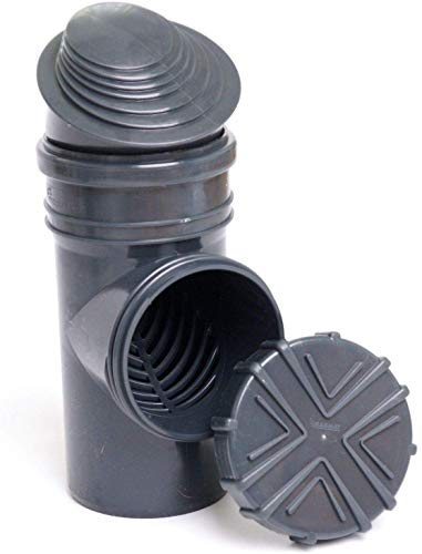 KARMAT Filtre de Tuyau de Descente Regenrohrfilter avec Piège à Feuilles + Adaptateur DN100 Ø110 HT/kg HT Tuyau Graphite