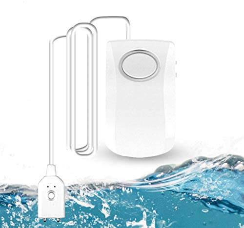 GuDoQi Wassermelder, WLAN Wasser Alarm, 130dB Super Laut Wasserleckalarm, WiFi Wassersensor Wasserleckdetektor mit TUYA/Smart Life APP, Kabelloser Wasserlecksensor Wasserwächter für Küche, Bad, Keller