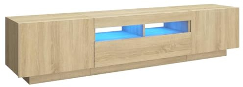 vidaXL TV-Schrank mit LED-Leuchten Sonoma-Eiche 180x35x40 cm