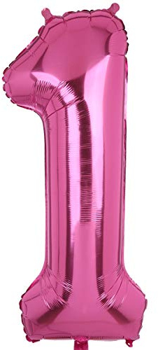 100 CM Riesen Rosa Zahl 1 Folienballon Luftballon Folien Mylar Groß Helium Luftballons Geburtstag Party Deko Lieferungen