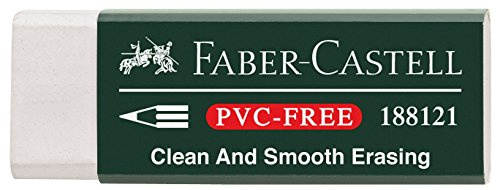 Faber-Castell 188121 - Radierer 7081 N PVC-Free, Kunststoff, weiß (10 Stück)